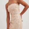 Party Dresses * | Josefine Hj X Na-Kd Bandeau Sequin Mini Dress