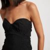 Mini Dresses * | Na-Kd Party Cups Detail Pinstriped Mini Dress Black