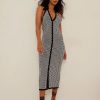 Knitted Dresses * | Na-Kd D Knitted Collar Midi Dress