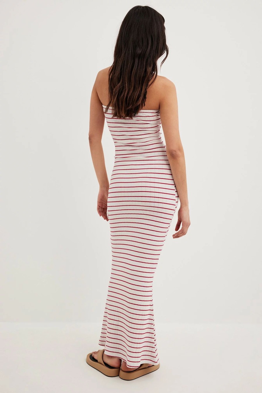 Bodycon Dresses * | Na-Kd Trend Front Twist Maxi Tube Dress Stripe