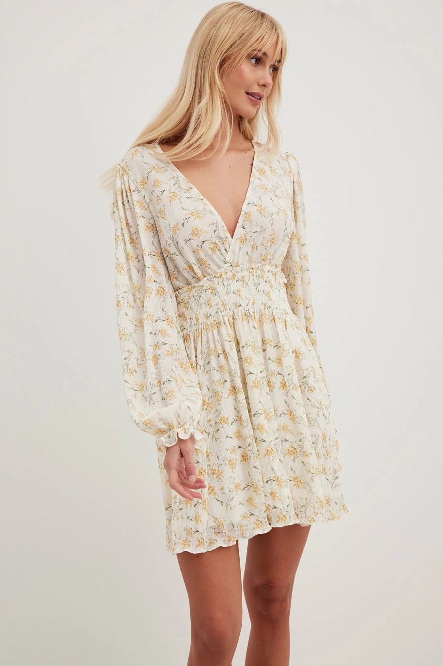 Mini Dresses * | Na-Kd Boho Structured Smock Waist Dress