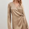 Mini Dresses * | Na-Kd Wrap Satin Dress