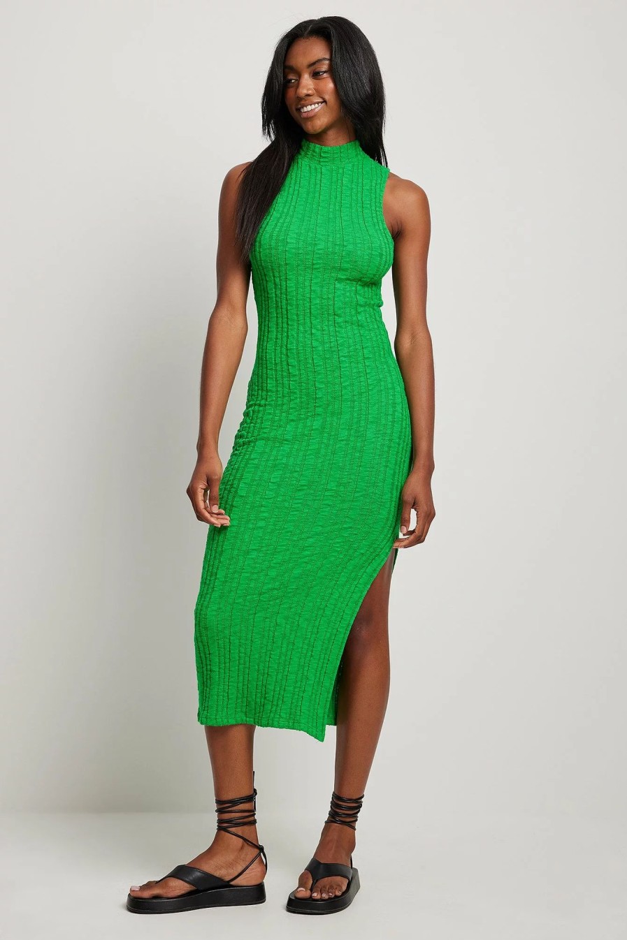 Bodycon Dresses * | Na-Kd Structured Slit Detail Midi Dress