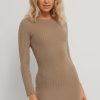 Mini Dresses * | Na-Kd Basic Rib Mini Dress