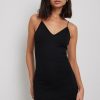 Bodycon Dresses * | Na-Kd V-Neck Spaghetti Strap Mini Dress Black