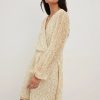 Mini Dresses * | Na-Kd Chiffon Overlap Puff Sleeve Mini Dress