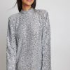 Party Dresses * | Na-Kd Party High Neck Sequin Mini Dress Silver