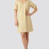 Mini Dresses * | Na-Kd Puff Sleeve Mini Dress Beige