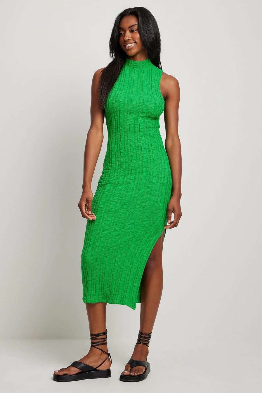 Bodycon Dresses * | Na-Kd Structured Slit Detail Midi Dress