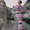 Knitted Dresses * | Romee Strijd X Na-Kd Crochet Knitted Long Dress Multicolor