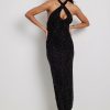 Party Dresses * | Na-Kd Trend Knitted Halterneck Sequin Dress