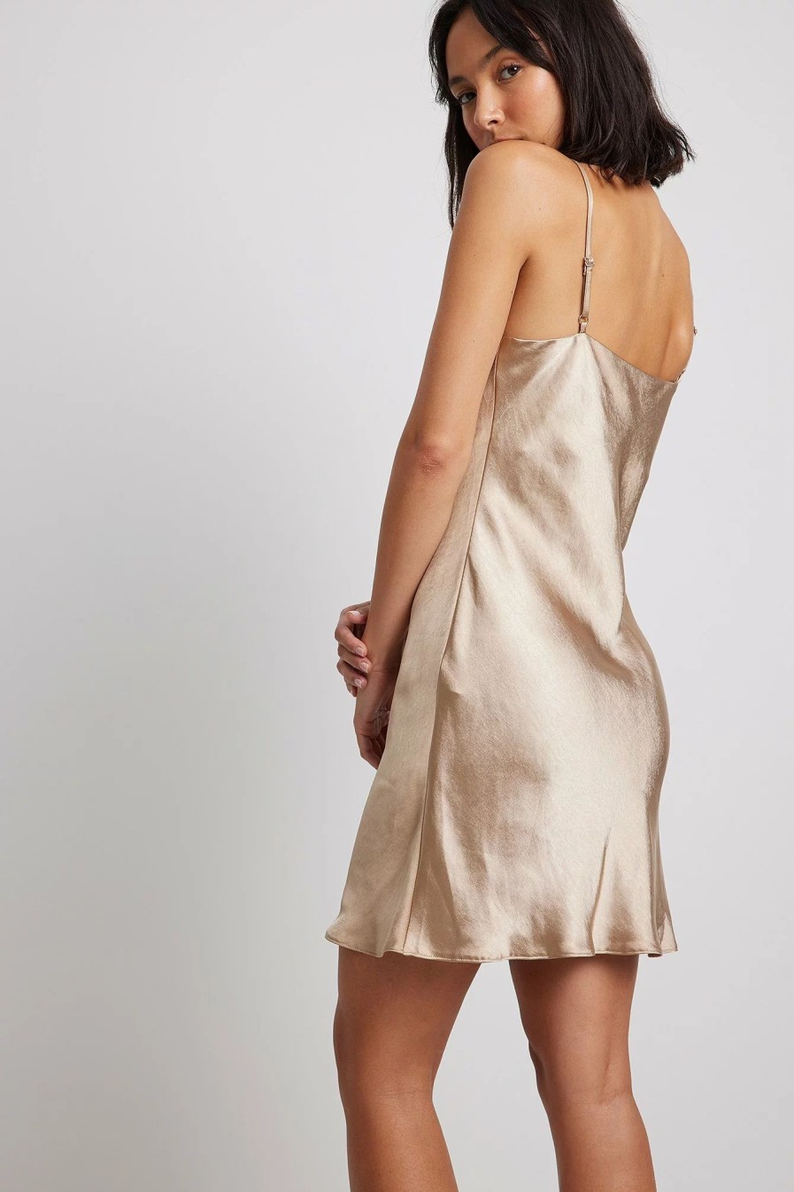 Mini Dresses * | Na-Kd Party Satin Slip Dress