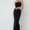 Bodycon Dresses * | Ella Karberg X Na-Kd Cut Out Detail Bandeau Jersey Dress Black