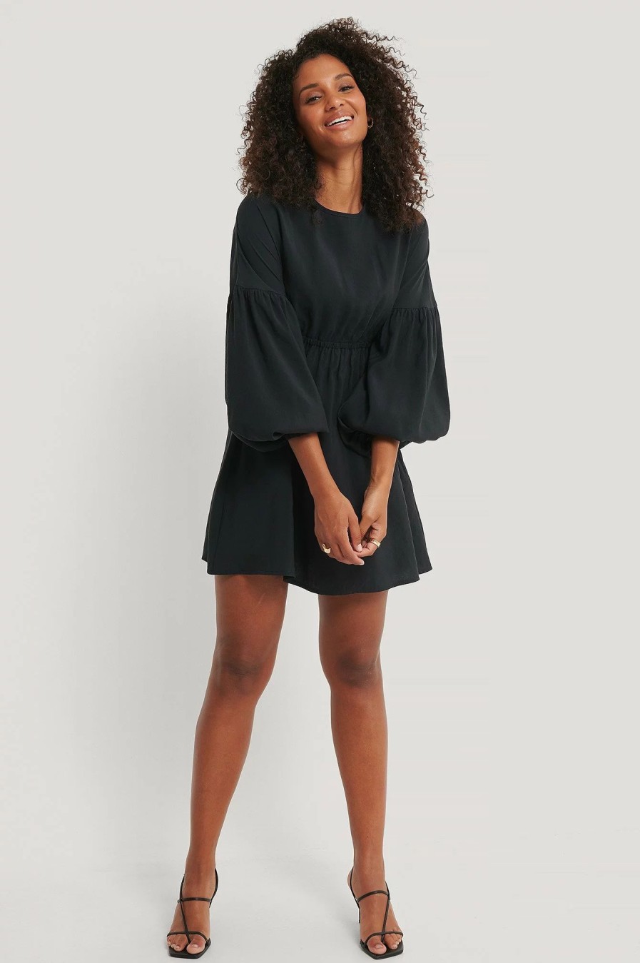 Mini Dresses * | Na-Kd Trend Balloon Mini Dress Black