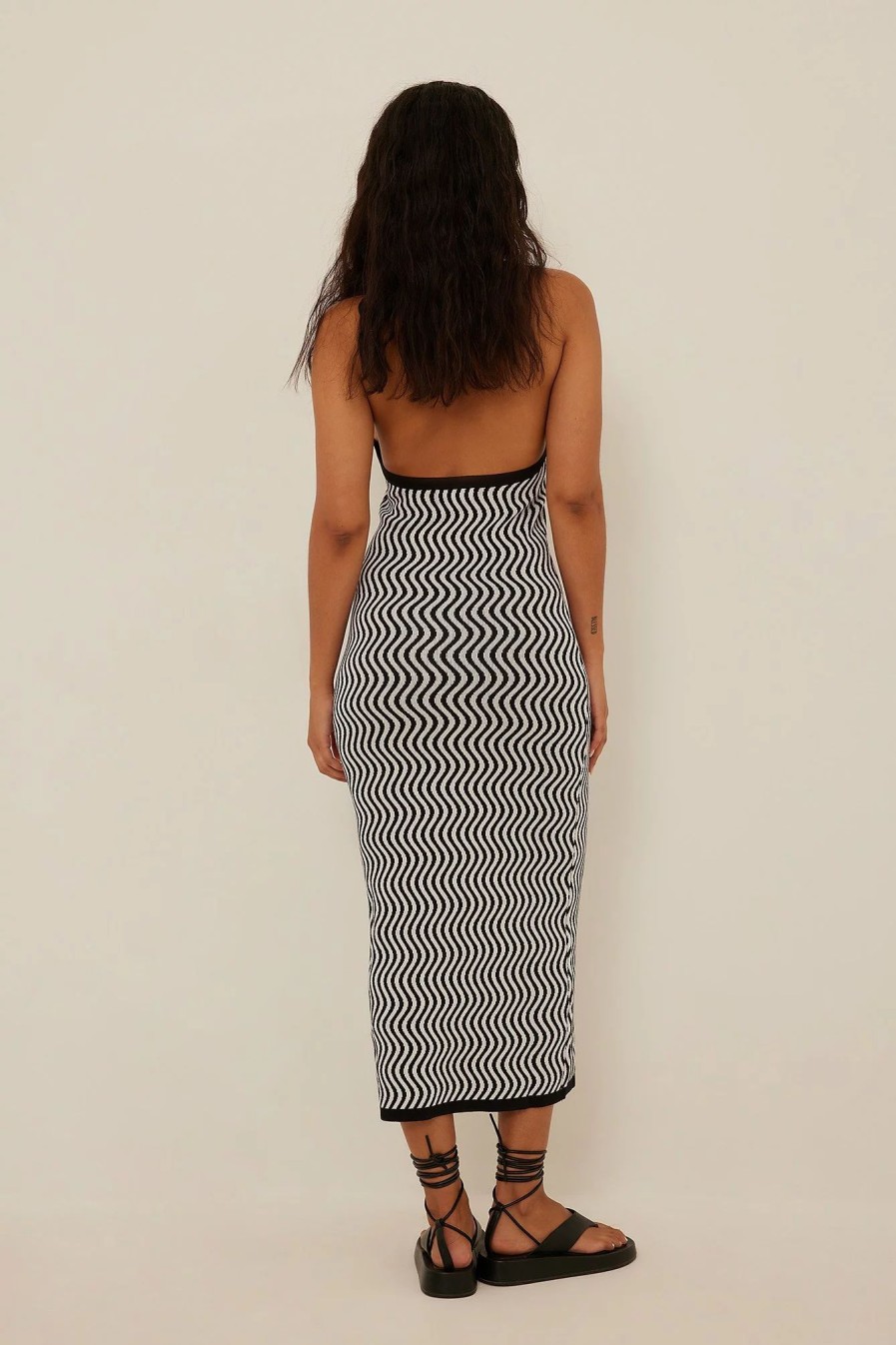 Knitted Dresses * | Na-Kd D Knitted Collar Midi Dress