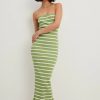 Bandeau Dresses * | Na-Kd Basic Striped Tube Midi Dress