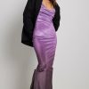 Party Dresses * | Na-Kd Party Waterfall Velvet Maxi Dress