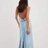 Party Dresses * | Chloe Schuterman X Na-Kd Low Back Satin Maxi Dress