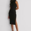 Bodycon Dresses * | Na-Kd Basic High Neck Rib Sleeveless Dress