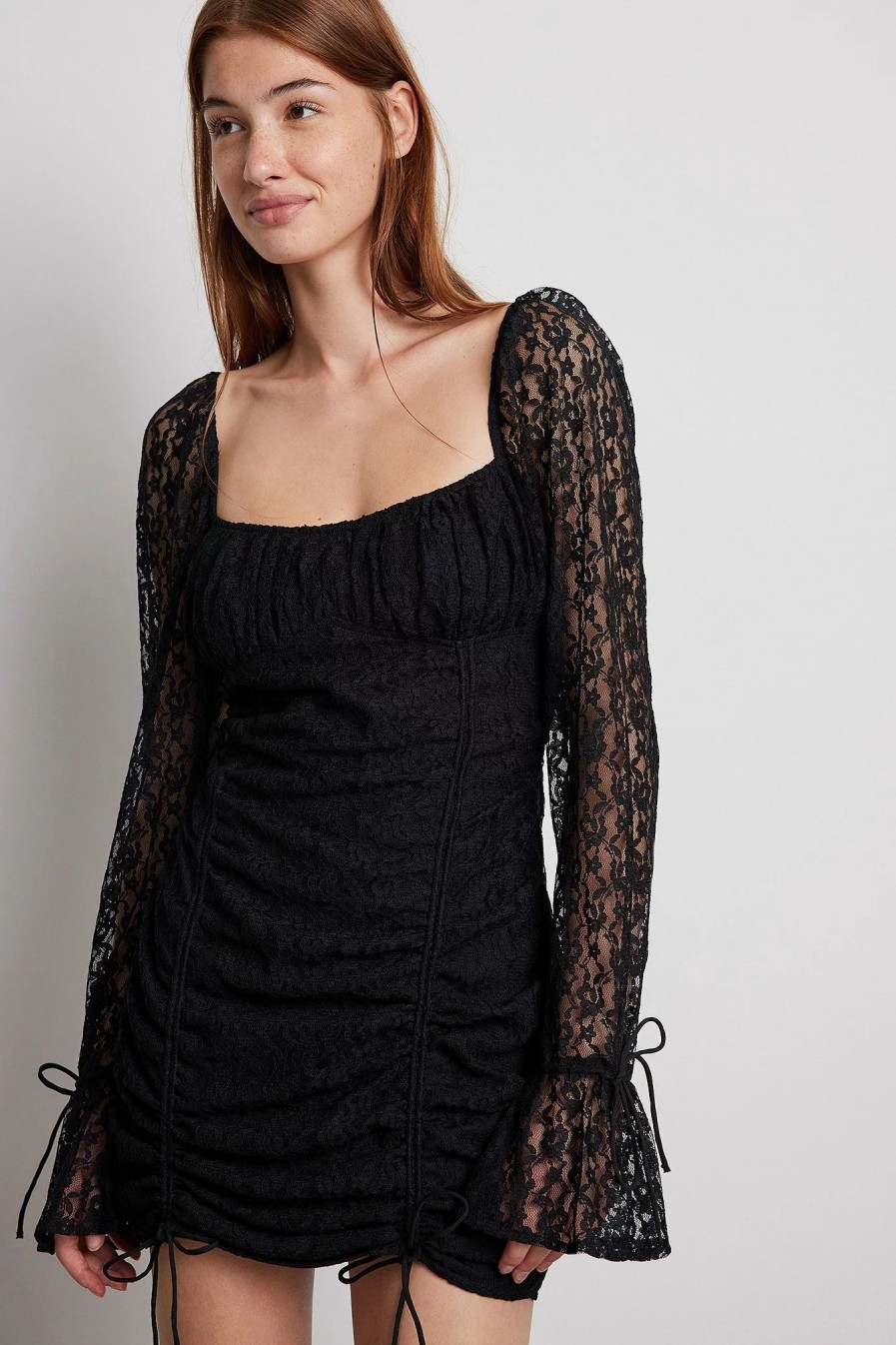 Party Dresses * | Na-Kd Party Lace Mini Dress Black