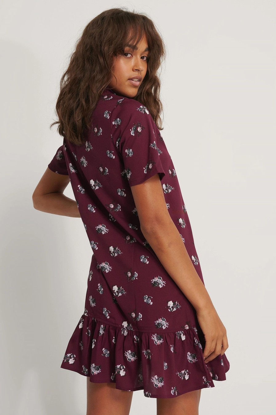 Mini Dresses * | Na-Kd Printed Flowy Mini Dress Flower