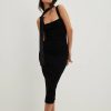 Knitted Dresses * | Sanna Jornvik X Na-Kd Detail Knitted Midi Dress Black