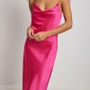 Party Dresses * | Na-Kd Satin Midi Dress