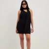 Bandeau Dresses * | Na-Kd Jersey Scarf Mini Dress Black