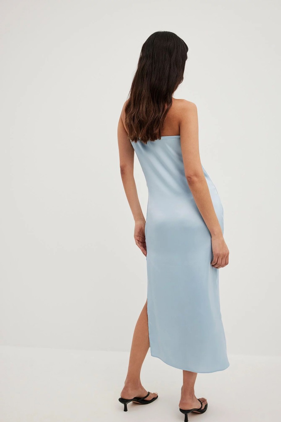 Bandeau Dresses * | Chloe Schuterman X Na-Kd Bandeau Satin Dress