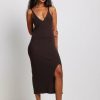 Knitted Dresses * | Na-Kd Fine Knitted Waist Detail Midi Dress