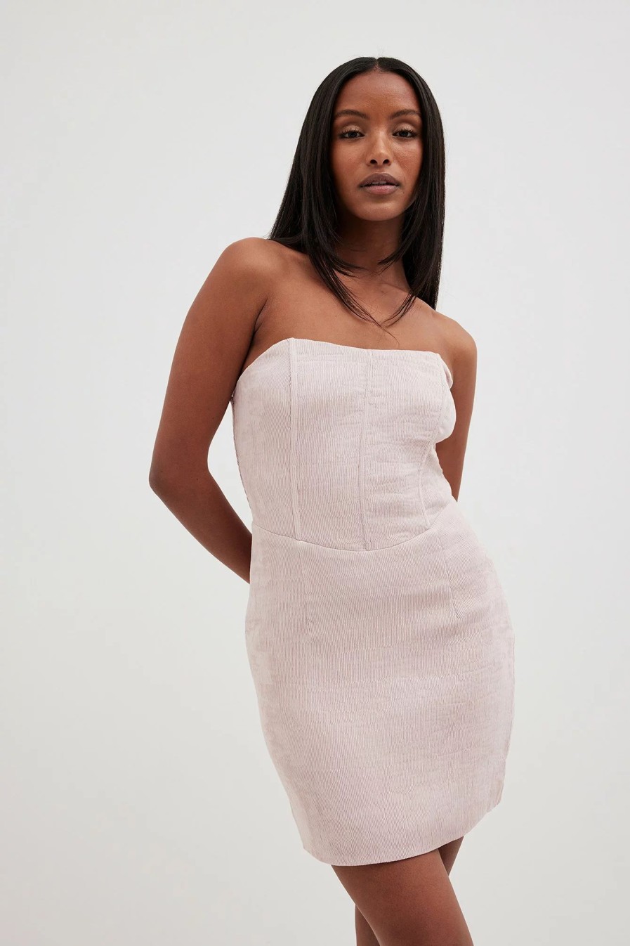 Bandeau Dresses * | Na-Kd Party Structured Bandeau Mini Dress