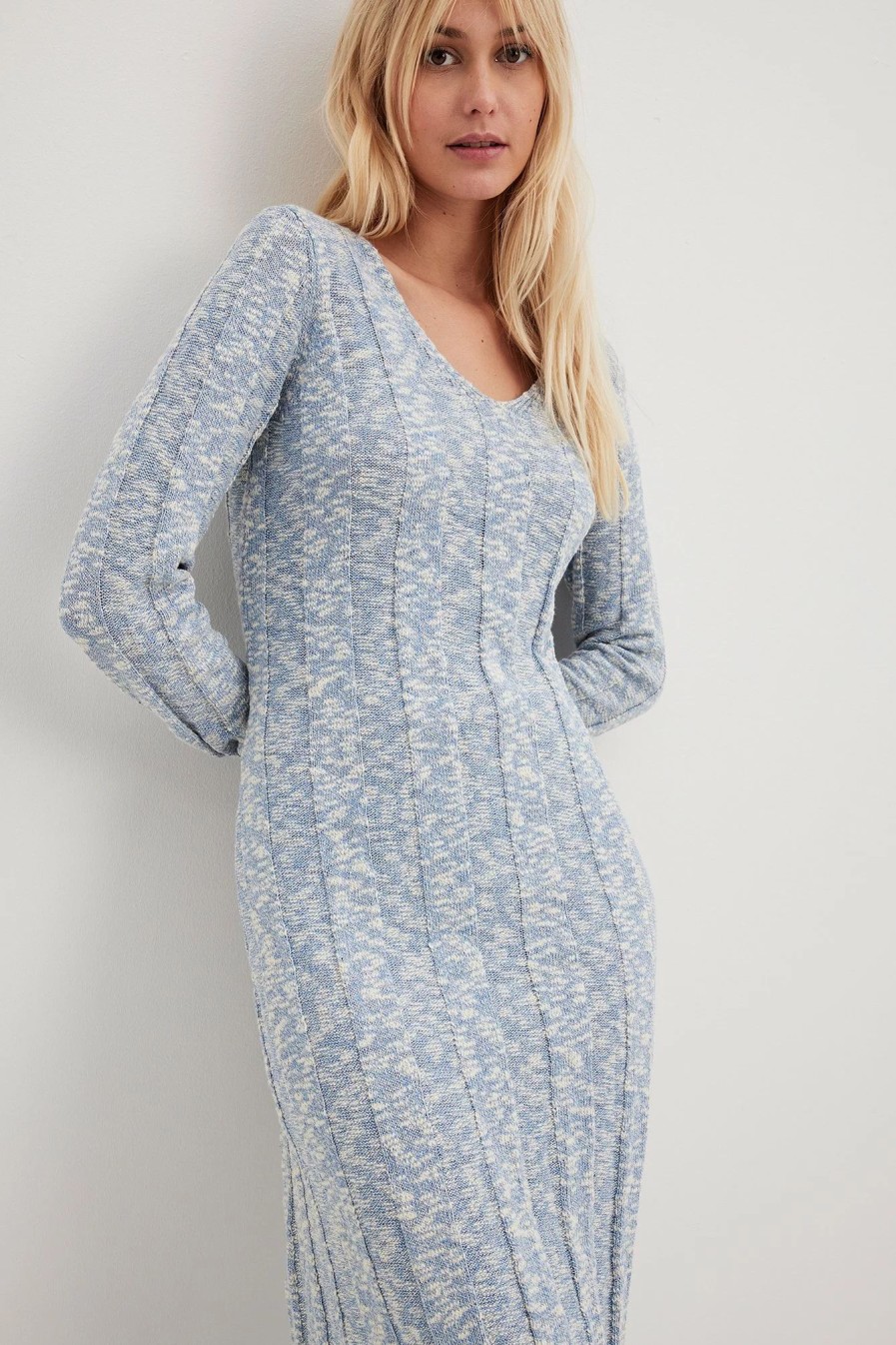 Knitted Dresses * | Na-Kd Knitted Wide Rib Midi Dress