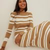 Knitted Dresses * | Na-Kd Ribbed Knitted D Dress Stripe