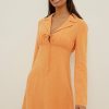 Mini Dresses * | Na-Kd Straps Front Linen Mini Dress