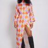 Party Dresses * | Karoline Dall X Na-Kd Printed Satin Dress Checkered