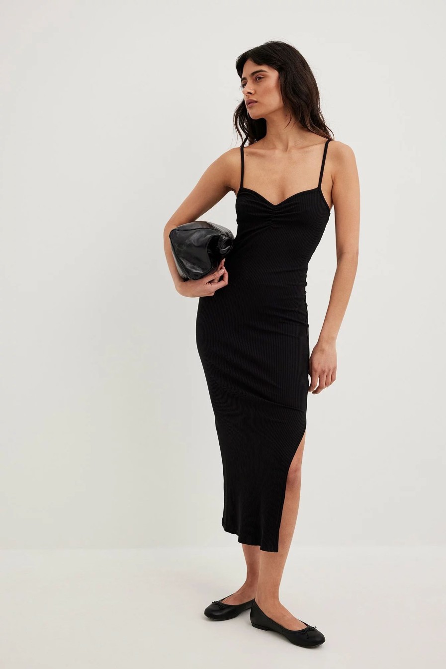 Bodycon Dresses * | Na-Kd Trend Heart Neckline Strap Midi Dress