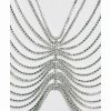 Belts * | Na-Kd Accessories Wide Strass Belly Chain Silver