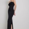 Bodycon Dresses * | Annijor X Na-Kd Pu Detail Maxi Dress Black