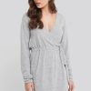 Knitted Dresses * | Na-Kd Overlap Light Knitted Dress Grey