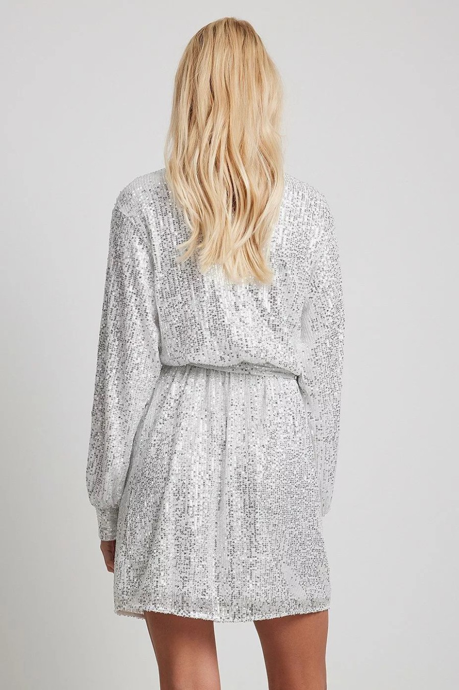 Party Dresses * | Na-Kd Party Flowy Belted Sequin Dress