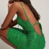 Party Dresses * | Na-Kd Party Fringe Sequin Mini Dress Green