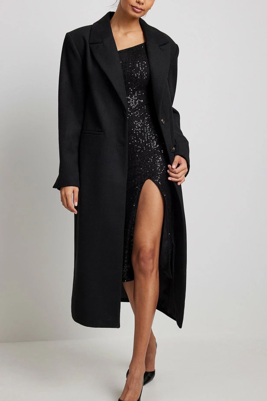 Party Dresses * | Na-Kd Party Asymmetric Sequin Midi Dress