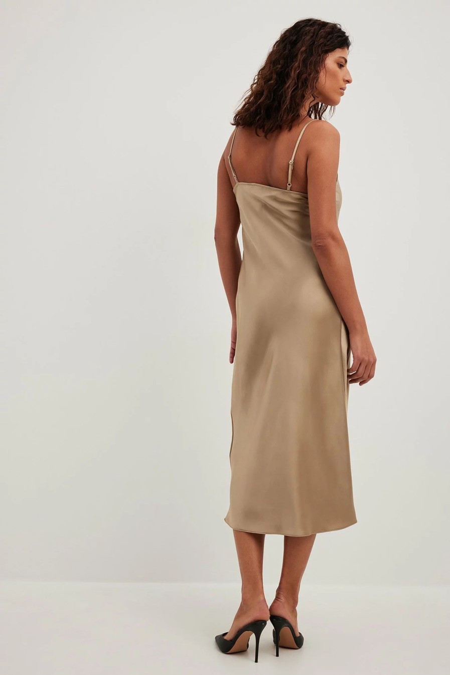 Party Dresses * | Na-Kd Satin Midi Dress