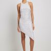 Party Dresses * | Na-Kd Party Asymmetric Sleeveless Sequin Midi Dress